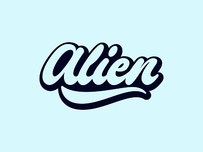 Alien - Logo for Photographer branding calligraphy clothing design fashion font free hand lettering identity lettering logo logotype mark packaging script sketches streetwear type typo typography