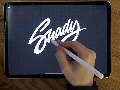 Shady - Lettering Logo Process branding calligraphy clothing design fashion font hand lettering identity lettering logo logotype mark packaging print script sketches streetwear type typo typography