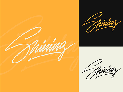 Shining - Personal Logo Sketch branding calligraphy clothing design fashion font free hand lettering identity lettering logo logotype mark packaging script sketches streetwear type typo typography