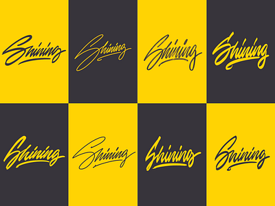 Shining - Personal Logo Sketches branding calligraphy clothing design fashion font free hand lettering identity lettering logo logotype mark packaging script sketches streetwear type typo typography