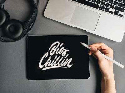 Big Chilling - Lettering Sketch branding calligraphy clothing design fashion font free hand lettering identity lettering logo logotype mark packaging script sketches streetwear type typo typography