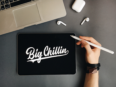 Big Chilling - Lettering Sketch branding calligraphy clothing design fashion font free hand lettering identity lettering logo logotype mark packaging script sketches streetwear type typo typography