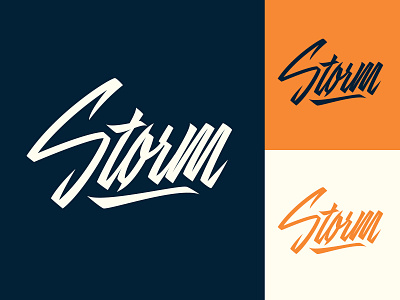 Storm - Logo for Porsche-tuning company branding calligraphy clothing design fashion font free hand lettering identity lettering logo logotype mark packaging script sketches streetwear type typo typography