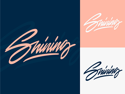 Shining - Personal Logo Sketches branding calligraphy clothing design fashion font free hand lettering identity lettering logo logotype mark packaging script sketches streetwear type typo typography