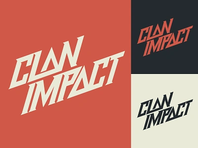 Clan Impact - Logo for E-Sports Organization branding calligraphy clothing design fashion font free hand lettering identity lettering logo logotype mark packaging script sketches streetwear type typo typography