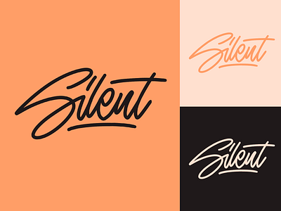 Silent - Logo for Personal Project branding calligraphy clothing design fashion font free hand lettering identity lettering logo logotype mark packaging script sketches streetwear type typo typography
