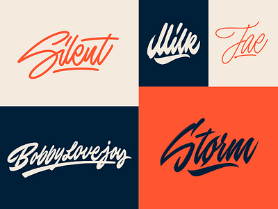 Lettering Sketches Collection branding calligraphy clothing design fashion font free hand lettering identity lettering logo logotype mark packaging script sketches streetwear type typo typography