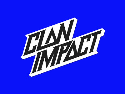 Clan Impact - Logo for E-Sports Organization branding calligraphy clothing design fashion font free hand lettering identity lettering logo logotype mark packaging script sketches streetwear type typo typography