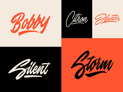 Lettering Sketches Collection branding calligraphy clothing design fashion font free hand lettering identity lettering logo logotype mark packaging script sketches streetwear type typo typography