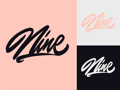 Nine - Sketches for Clothing Brand branding calligraphy clothing design fashion font free hand lettering identity lettering logo logotype mark packaging script sketches streetwear type typo typography