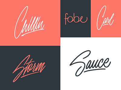 Favorite Signature Lettering Sketches Collection branding calligraphy clothing design fashion font free hand lettering identity lettering logo logotype mark packaging script sketches streetwear type typo typography