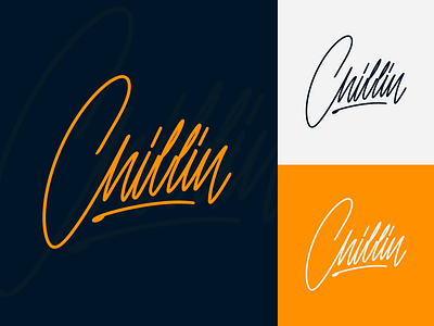 Chillin - Clothing Logo Sketches branding calligraphy clothing design fashion font free hand lettering identity lettering logo logotype mark packaging script sketches streetwear type typo typography