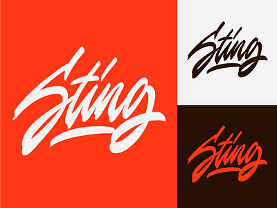 Sting - Lettering Logo Sketch for Contemporary Artist branding calligraphy clothing design fashion font free hand lettering identity lettering logo logotype mark packaging script sketches streetwear type typo typography