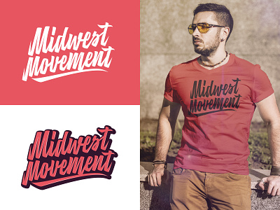 Midwest Movement full logo project for gaming team from Chicago branding calligraphy clothing design fashion font free hand lettering identity lettering logo logotype mark packaging script sketches streetwear type typo typography