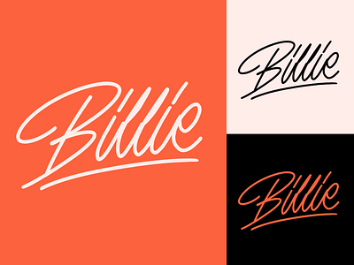 Billie - Lettering Logo Sketch for PR Manager branding calligraphy clothing design fashion font free hand lettering identity lettering logo logotype mark packaging script sketches streetwear type typo typography