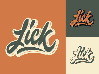 Lick - Logo for Personal Brand from Canada branding calligraphy clothing design fashion font free hand lettering identity lettering logo logotype mark packaging script sketches streetwear type typo typography