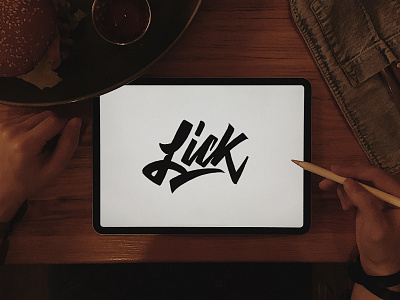 Lick - Sketch for Personal Brand from Canada branding calligraphy clothing design fashion font free hand lettering identity lettering logo logotype mark packaging script sketches streetwear type typo typography