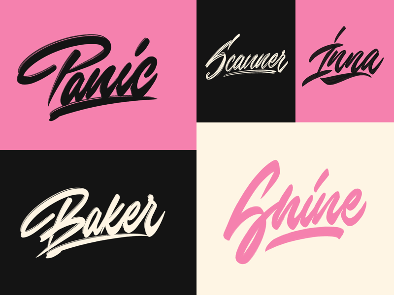 Lettering Sketches Collection typography typo type streetwear sketches script packaging mark logotype logo lettering identity hand lettering free font fashion design clothing calligraphy branding