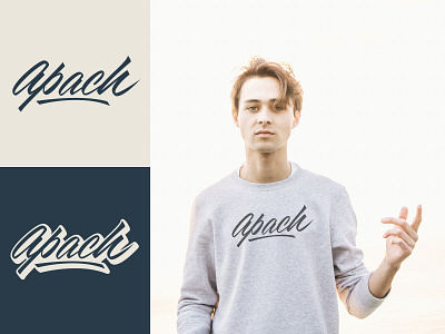Apach - Full Lettering Logo for Dancer branding calligraphy clothing design fashion font free hand lettering identity lettering logo logotype mark packaging script sketches streetwear type typo typography