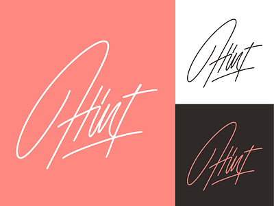 Hint - Logo Sketch for PR-Agency branding calligraphy clothing design fashion font free hand lettering identity lettering logo logotype mark packaging script sketches streetwear type typo typography