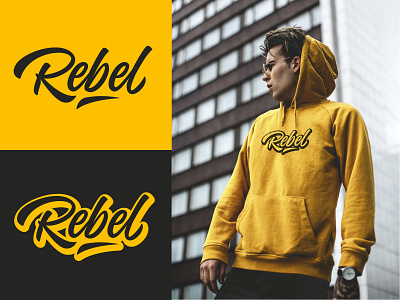 Rebel - Full Personal Lettering Logo Project branding calligraphy clothing design fashion font free hand lettering identity lettering logo logotype mark packaging script sketches streetwear type typo typography