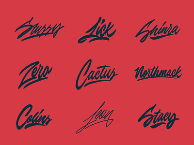 Logo Sketches Collection branding calligraphy clothing design fashion font free hand lettering identity lettering logo logotype mark packaging script sketches streetwear type typo typography