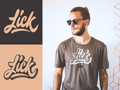 Lick - Logo for Personal Brand from Canada branding calligraphy clothing design fashion font free hand lettering identity lettering logo logotype mark packaging script sketches streetwear type typo typography