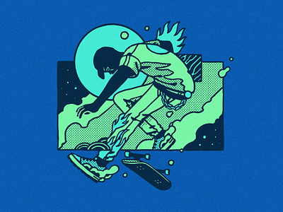 Skatemachina artwork drawing illustration rasefour skate skateboard