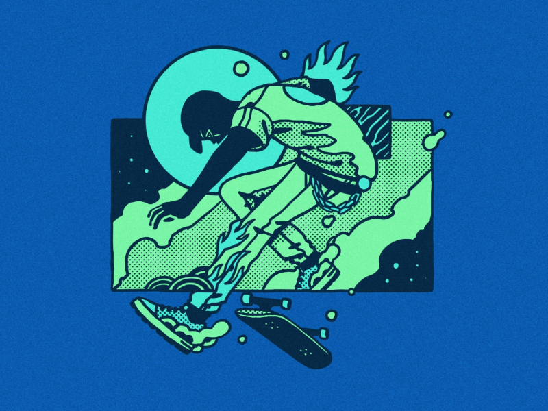 Skatemachina rasefour skate skateboard illustration drawing artwork