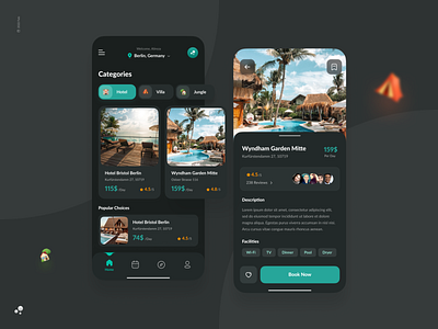 Booking Hotel App (Dark)