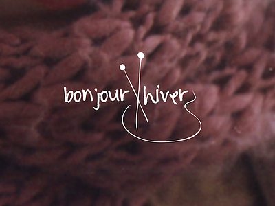 Bonjour, Hiver brand knitting logo winter wool