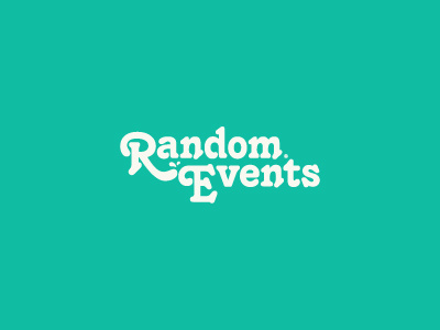 Random Events - Logotype branding logo logotype startup type typography workmark