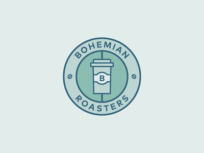 Bohemian Roasters badge debuts design logo logotype script typography