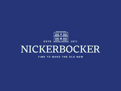 Nickerbocker debuts design illustration logo logotype script typography