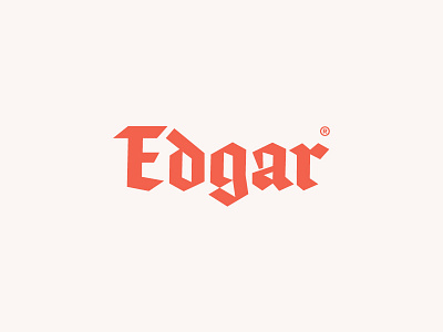 Edgar branding design logo logotype script typography