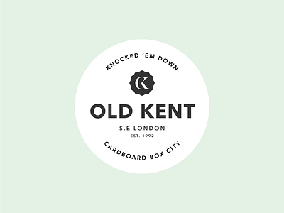 Old Kent badge branding logo logotype type typography