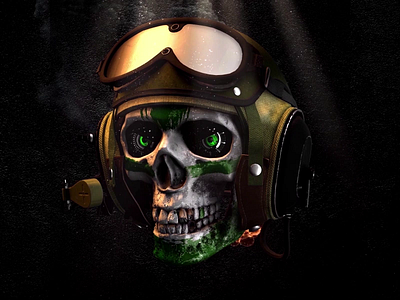 GIF ▸ Skull Series | Aviator ☠ 3d 3d artist after effects animation aviator element 3d element3d gif gif animation gif art military mograph mograph mentor motion motion graphics skull skull a day skull logo tech tech design