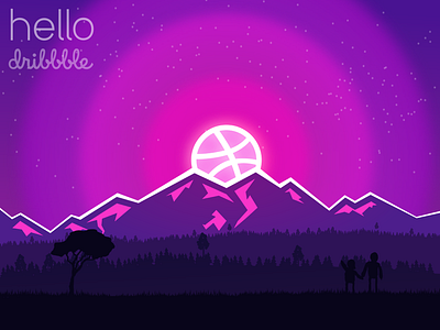 Hello Dribbble debut debutshot design hello dribbble illustration logo vector
