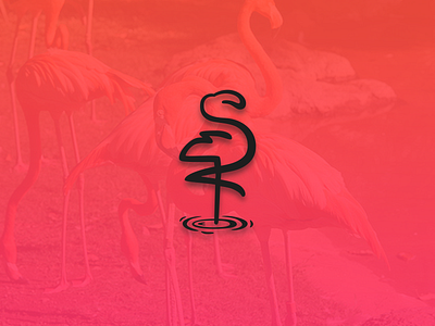 Flamingo Logo adobeillustrator ai brand branding colour colours design designer flamingo graphicdesign graphicdesigner icon inkscape logo logodesign logodesigner