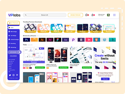 UpLabs Homepage Redesign