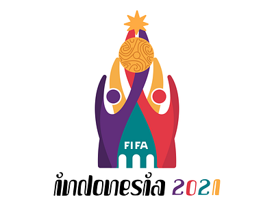 Indonesia world cup u20 branding design icon logo vector