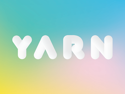 YARN Wordmark branding design gradient graphic design logo design logos pastels personal project rainbow wordmark yarn