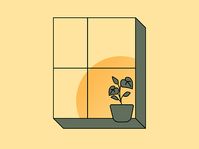 Morning sun art daily ui dailyui design figma illustration illustrator interaction design lineart plant product design sunrise ui ux vector visual design