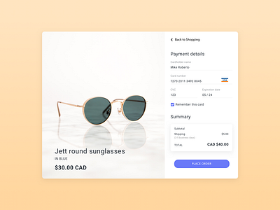 Daily UI Challenge #002 002 checkout daily ui dailyui dailyui 002 designer payment product design ui web design ux ux design vancouver web web design