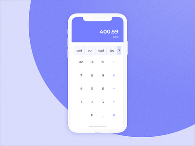 Daily UI Challenge #004 004 app art calculator calculator app calculator ui converter daily ui dailyui dailyui 004 design illustration iphone iphone x numbers product product design ui ux vector