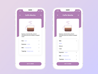 Coffee Mobile App app coffee daily ui dailyui design illustration interaction interaction design muzli product design ui ux vector