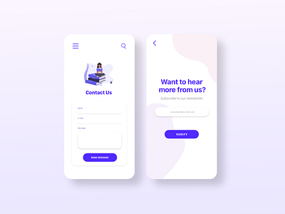 Daily UI: Contact Us and Subscribe