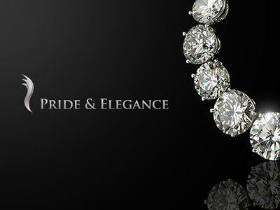 P & E corporate fashion identity jewellery logo luxury