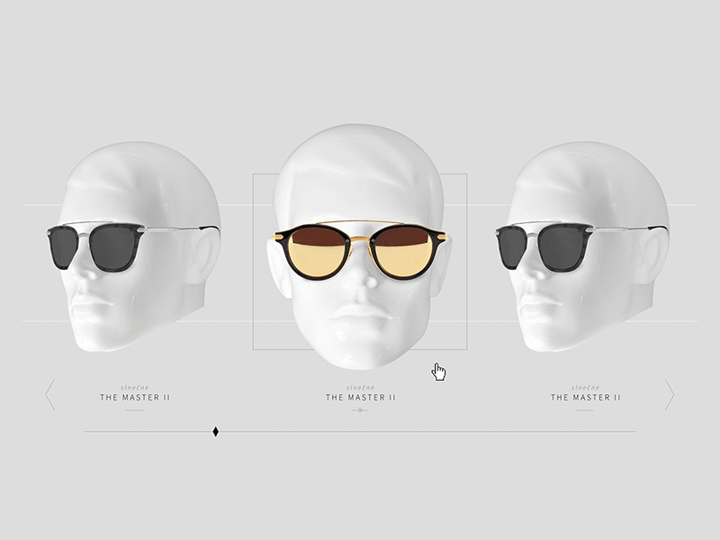 Luxury glassess animation e shop glassess head luxury slovakia web webdesign