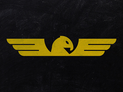 Client Logo bird black mean lookin texture wings yellow